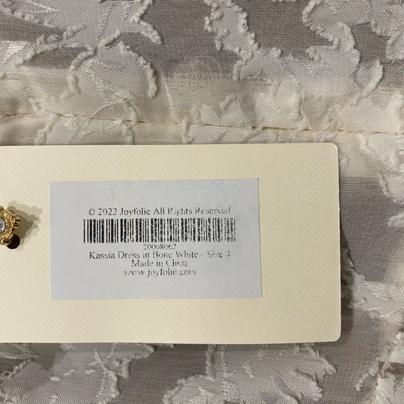 New! Joyfolie Kassia dress in bone white size 4 or 5 - Picture 5 of 11